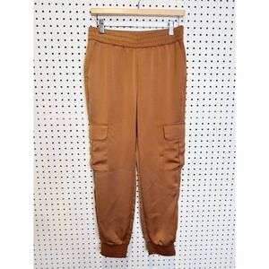 Banana Republic | Bronze / Copper Satin Cargo Jogger Pants High‎ Rise Small